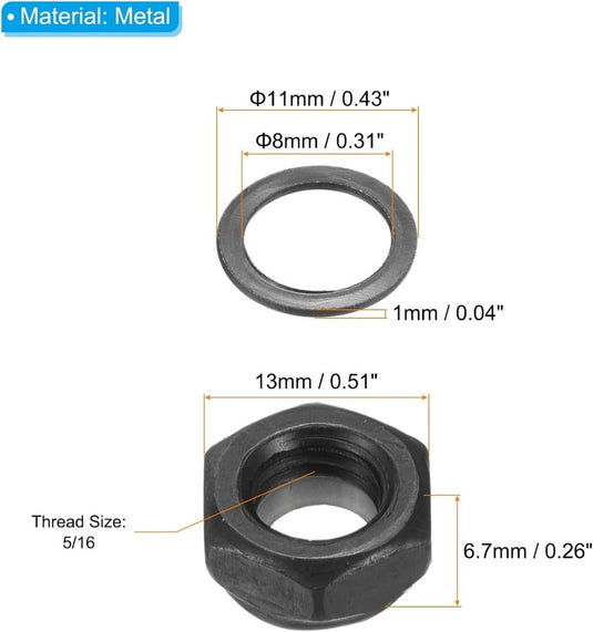 Skateboard borgmoeren en spacers set – truck as hardware – longboard skateboard accessoires - happygetfit.com