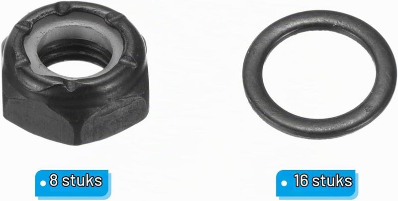 Load image into Gallery viewer, Skateboard borgmoeren en spacers set – truck as hardware – longboard skateboard accessoires - happygetfit.com
