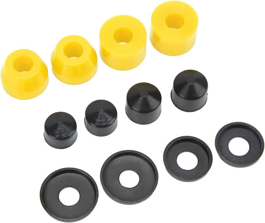 Skateboard bushings 90A 12-delige vervangingsset – PU stuurrubbers – longboard skateboard accessoires - happygetfit.com