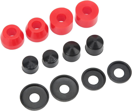 Skateboard bushings 90A 12-delige vervangingsset – PU stuurrubbers – longboard skateboard accessoires - happygetfit.com
