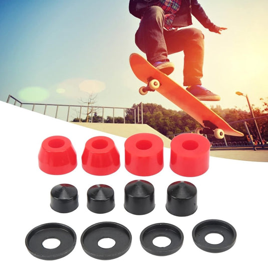 Skateboard bushings 90A 12-delige vervangingsset – PU stuurrubbers – longboard skateboard accessoires - happygetfit.com