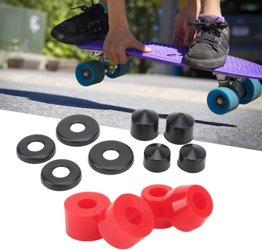Skateboard bushings 90A 12-delige vervangingsset – PU stuurrubbers – longboard skateboard accessoires - happygetfit.com