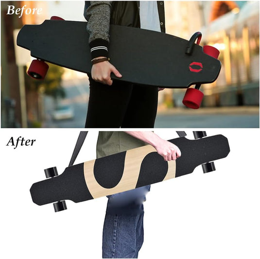 Skateboard draagriem verstelbaar zwart - happygetfit.com