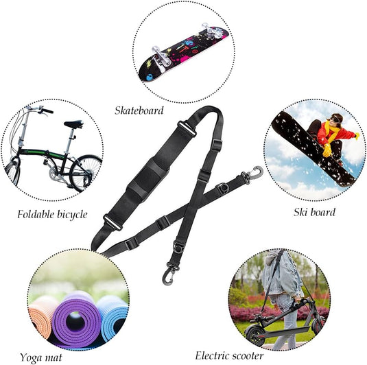Skateboard draagriem verstelbaar zwart - happygetfit.com