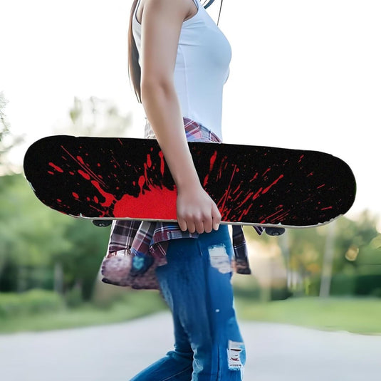 Skateboard griptape 83 x 24 cm waterbestendig rood – antislip grip tape – longboard accessoires - happygetfit.com