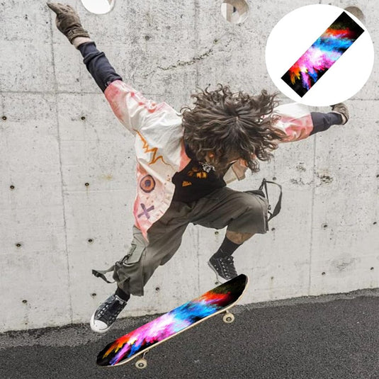 Skateboard griptape 84 x 23 cm antislip met luchtgaatjes – longboard grip tape – skateboard accessoires - happygetfit.com