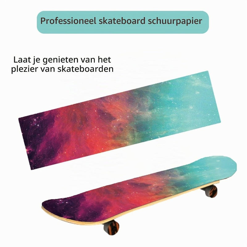 Load image into Gallery viewer, Skateboard griptape 84 x 23 cm waterdicht en luchtbelvrij – antislip longboard grip tape - happygetfit.com
