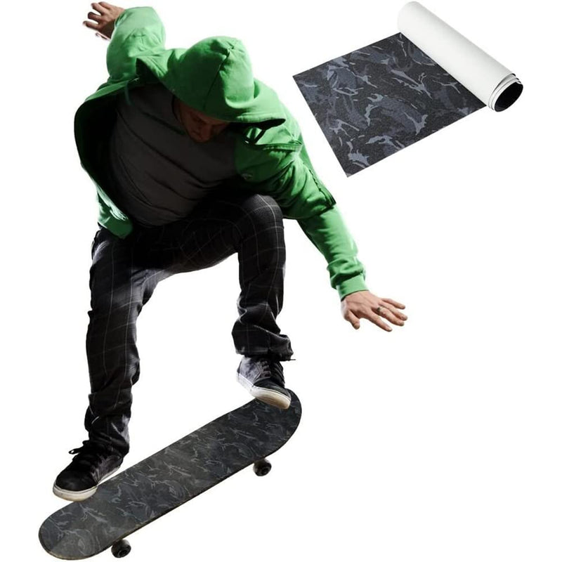 Laad afbeelding in Galerijviewer, Skateboard griptape zelfklevend zwart 115 x 27 cm - happygetfit.com
