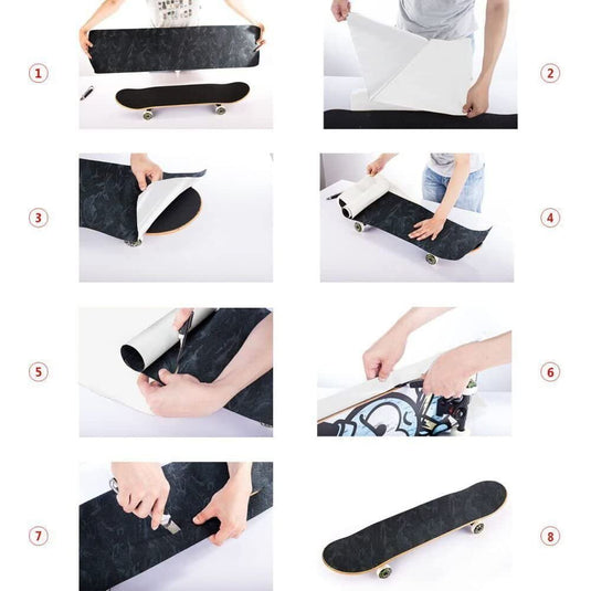 Skateboard griptape zelfklevend zwart 115 x 27 cm - happygetfit.com