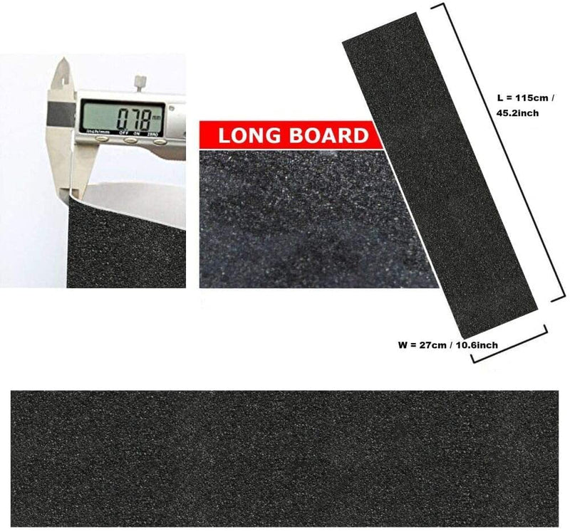 Laad afbeelding in Galerijviewer, Skateboard griptape zelfklevend zwart 115 x 27 cm - happygetfit.com
