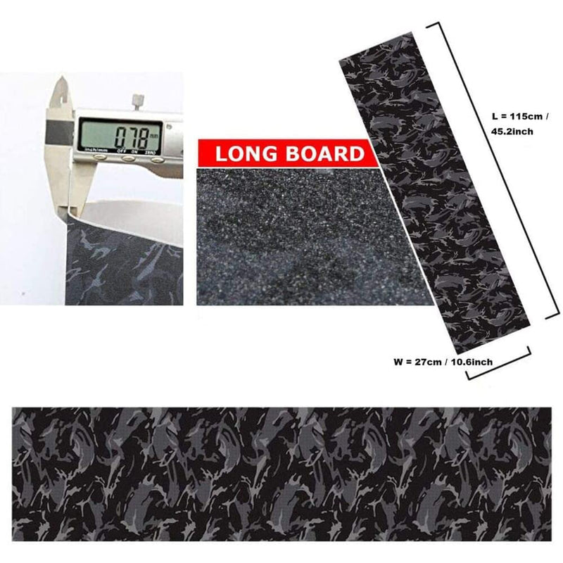 Laad afbeelding in Galerijviewer, Skateboard griptape zelfklevend zwart 115 x 27 cm - happygetfit.com
