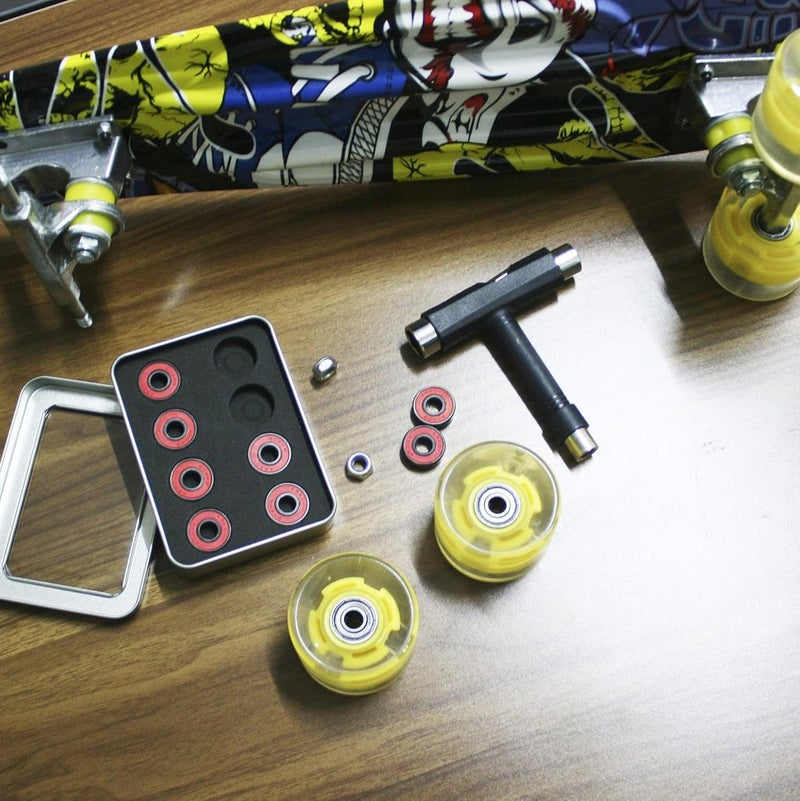 Laad afbeelding in Galerijviewer, Skateboard lagers 608-2RS ABEC-11 set van 8 - happygetfit.com
