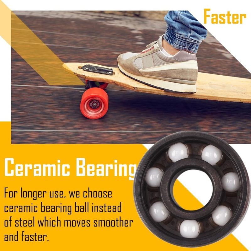Laad afbeelding in Galerijviewer, Skateboard lagers 608-2RS ABEC-11 set van 8 - happygetfit.com
