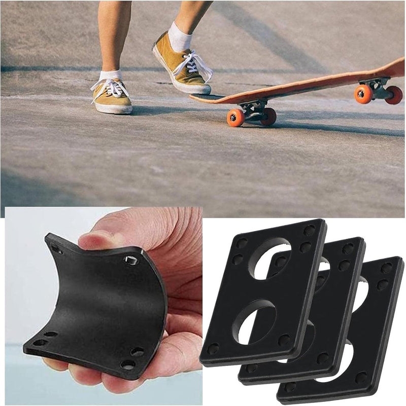 Load image into Gallery viewer, Skateboard riser pads set 6 mm zwart - happygetfit.com

