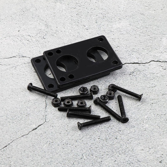 Skateboard riser pads set 6 mm zwart - happygetfit.com