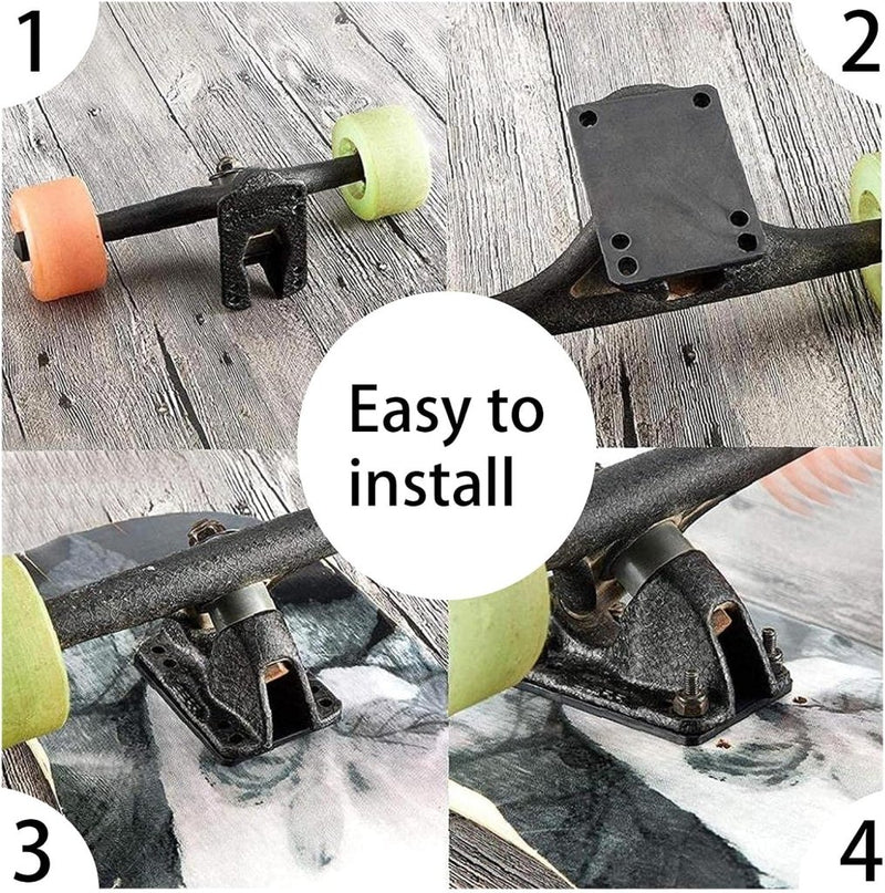 Load image into Gallery viewer, Skateboard riser pads set 6 mm zwart - happygetfit.com
