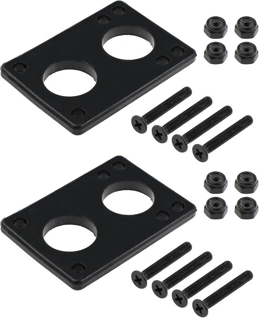 Skateboard riser pads set 6 mm zwart - happygetfit.com