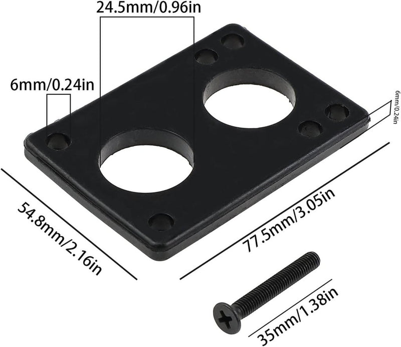 Load image into Gallery viewer, Skateboard riser pads set 6 mm zwart - happygetfit.com
