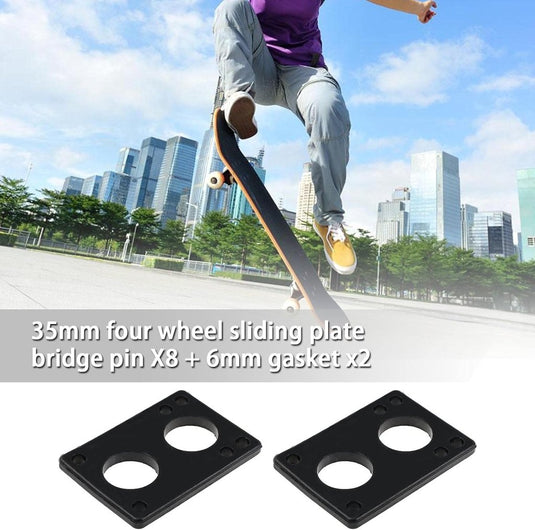 Skateboard riser pads set 6 mm zwart - happygetfit.com