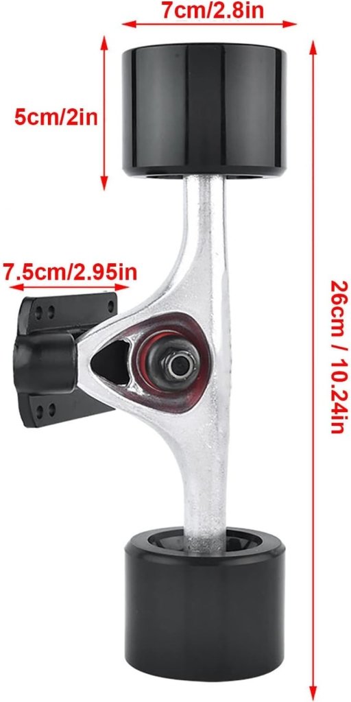 Skateboard truck set met wielen en lagers zwart - happygetfit.com