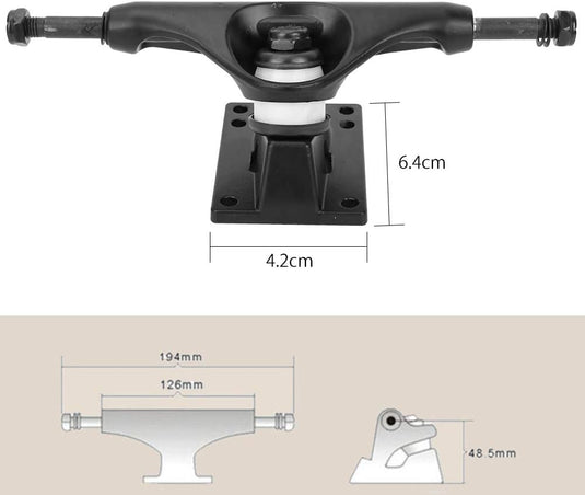 Skateboard trucks set van 2 voor longboard - happygetfit.com