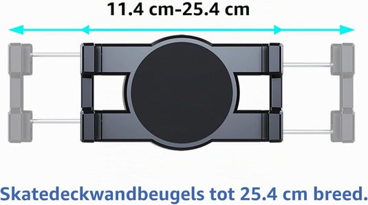 Skateboard wandhouder 360° draaibaar 2 stuks tot 15 kg – deck displayhouder – skate accessoires - happygetfit.com