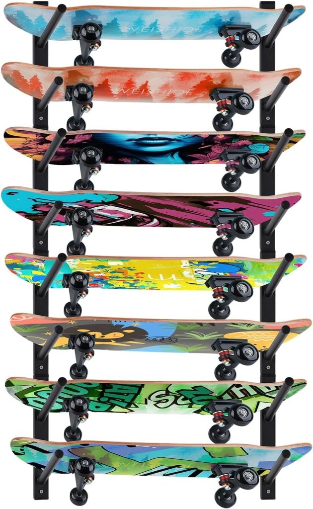 Laad afbeelding in Galerijviewer, Skateboard wandhouder horizontaal zwart - happygetfit.com
