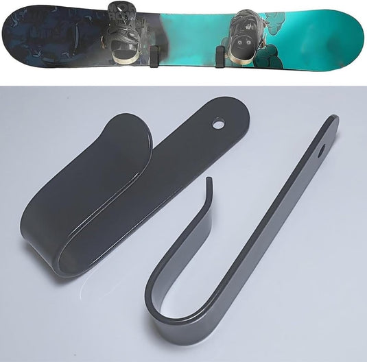 Skateboard wandhouder van roestvrij staal met opberghaken – longboard snowboard boardhouder - happygetfit.com