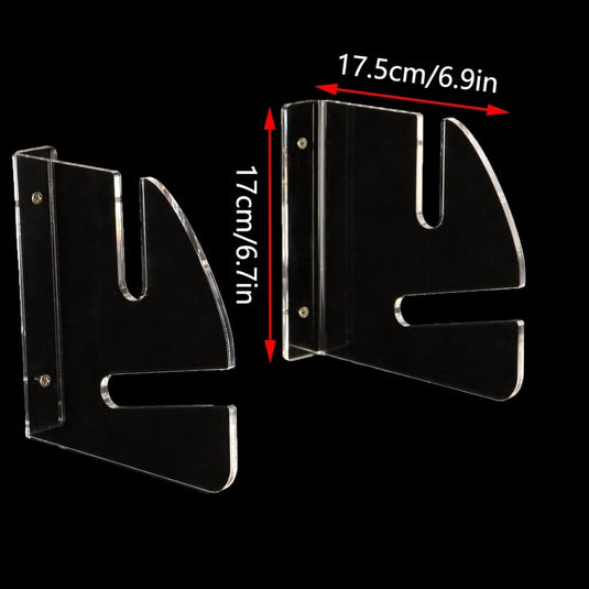 Skateboard wandhouder van transparant acryl – horizontaal boardrek – longboard skateboard accessoires - happygetfit.com