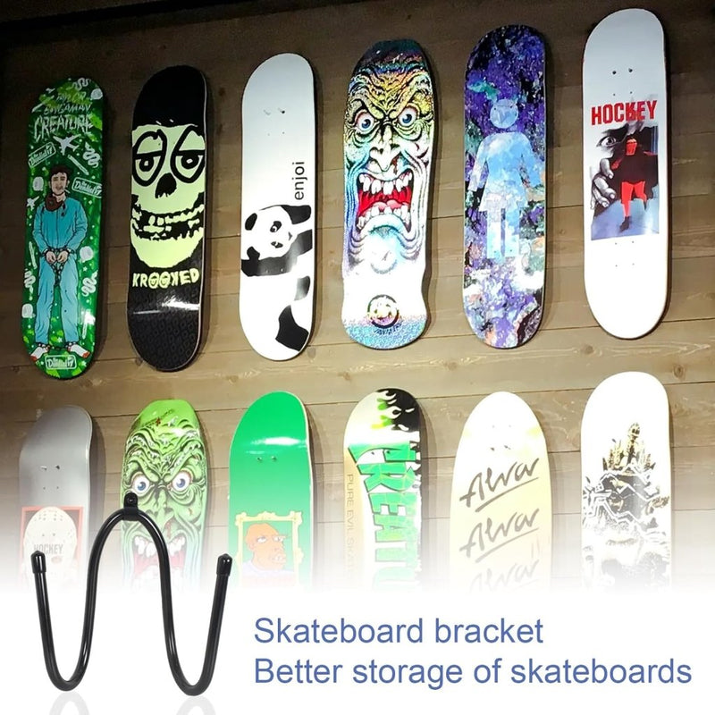 Load image into Gallery viewer, Skateboard wandhouders set van 2 zwart - happygetfit.com

