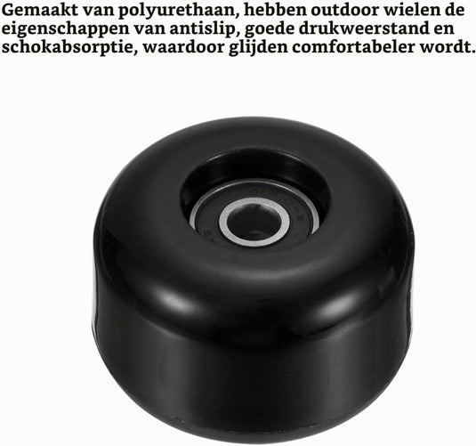 Skateboard wielen 54 mm met ABEC-9 lagers (4 stuks) - Soft wheels 85A voor straat & cruiser - Skateboard wielen vervanging - happygetfit.com