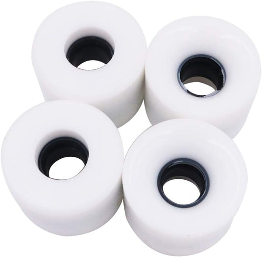 Skateboard wielen 60 x 45 mm 78A PU 4 stuks wit – longboard cruiser pennyboard wielen - happygetfit.com