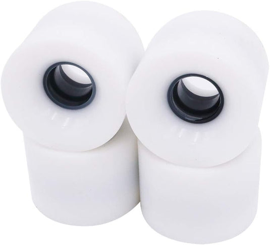 Skateboard wielen 60 x 45 mm 78A PU 4 stuks wit – longboard cruiser pennyboard wielen - happygetfit.com