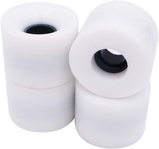 Skateboard wielen 60 x 45 mm 78A PU 4 stuks wit – longboard cruiser pennyboard wielen - happygetfit.com