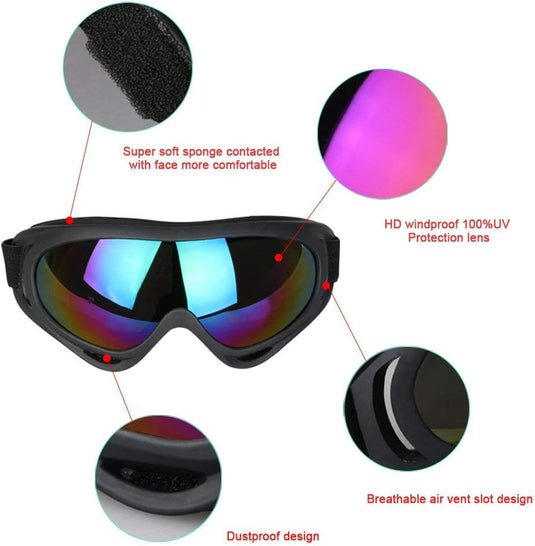 Skibril met UV400 bescherming en anticondens ventilatie voor dames en heren – snowboardbril – wintersportaccessoires - happygetfit.com