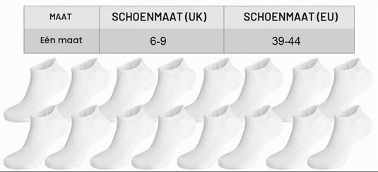 Sneakersokken 8 paar voor dames en heren van ademend katoen met verstevigde hiel en teen – sportsokken – enkelsokken - happygetfit.com
