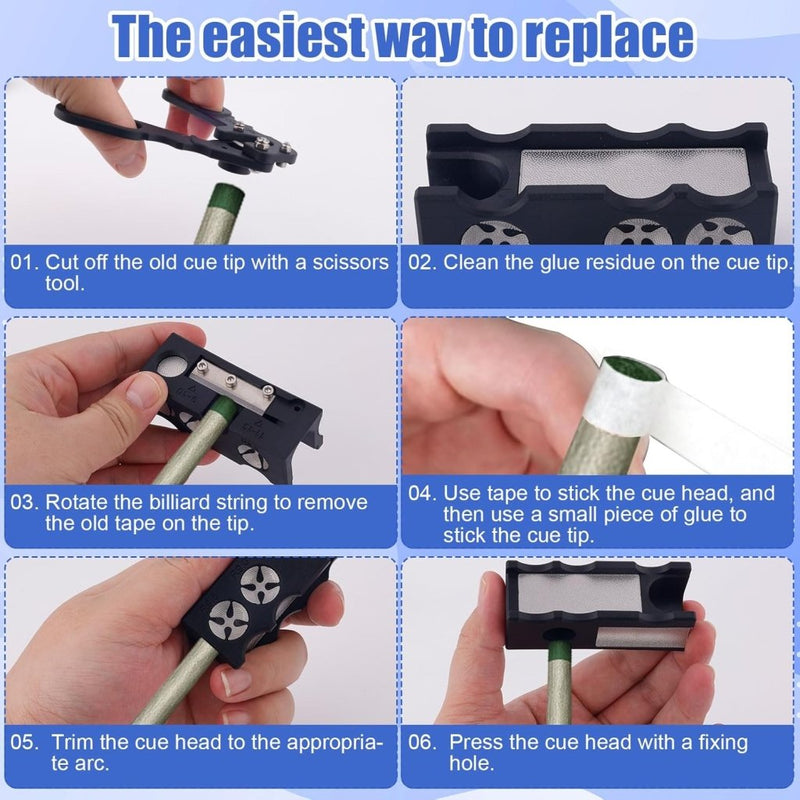 Chargez l'image dans la visionneuse de la galerie, Snooker keu reparatieset 10-delig - happygetfit.com
