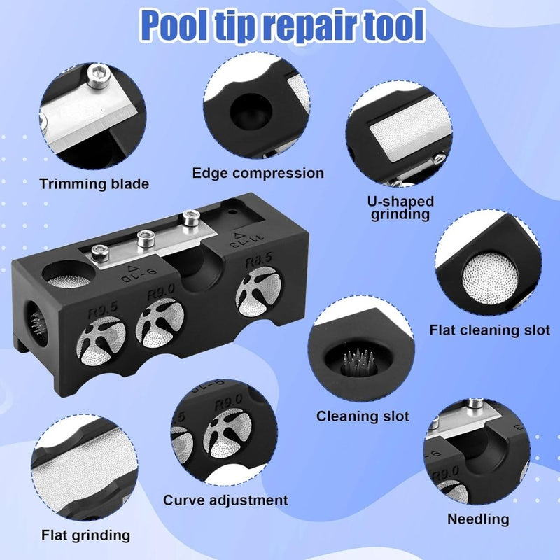Chargez l'image dans la visionneuse de la galerie, Snooker keu reparatieset 10-delig - happygetfit.com
