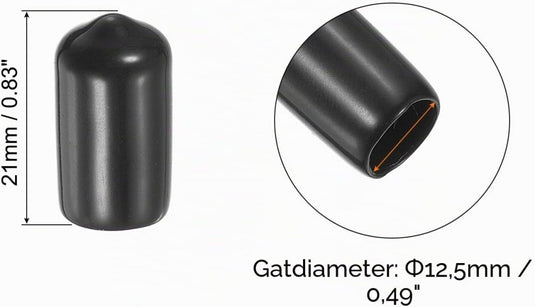 Snooker keu tip beschermhoes rubber (15 stuks) - Biljart keudop bescherming - Biljart accessoires keu protector - happygetfit.com