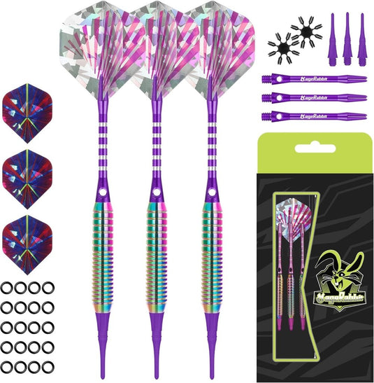 Softtip dartpijlen 3 stuks 18 gram met aluminium shafts en reserveflights – elektronische darts – dartaccessoires - happygetfit.com