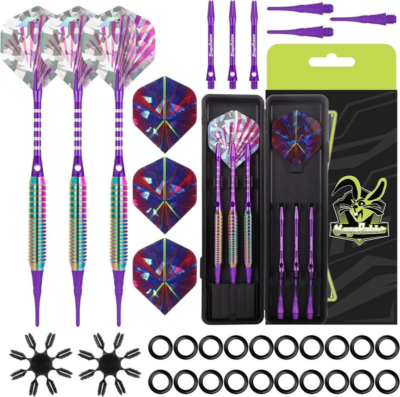 Bild im Galerie-Viewer laden, Softtip dartpijlen 3 stuks 18 gram met aluminium shafts en reserveflights – elektronische darts – dartaccessoires - happygetfit.com
