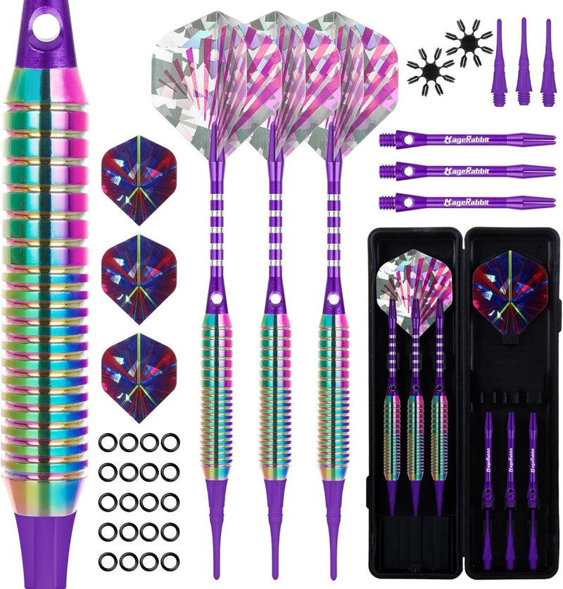 Bild im Galerie-Viewer laden, Softtip dartpijlen 3 stuks 18 gram met aluminium shafts en reserveflights – elektronische darts – dartaccessoires - happygetfit.com

