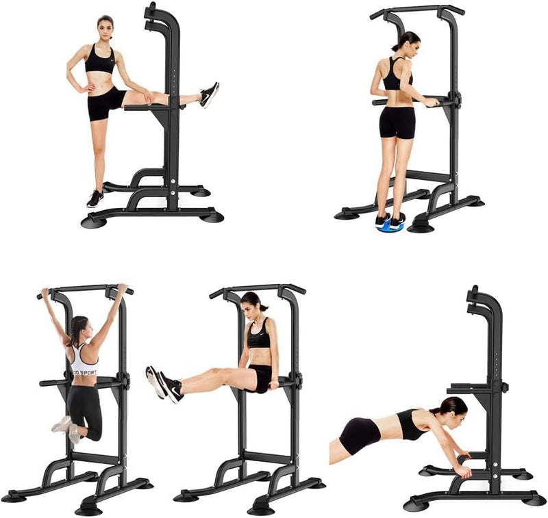 Laad afbeelding in Galerijviewer, SogesHome optrekstang krachttoren trainingsapparatuur voor thuisgymnastiek dipstation in verstelbare hoogte dipstatieven bar training lichaamstraining, NSD-PSBB005-01 - happygetfit.com

