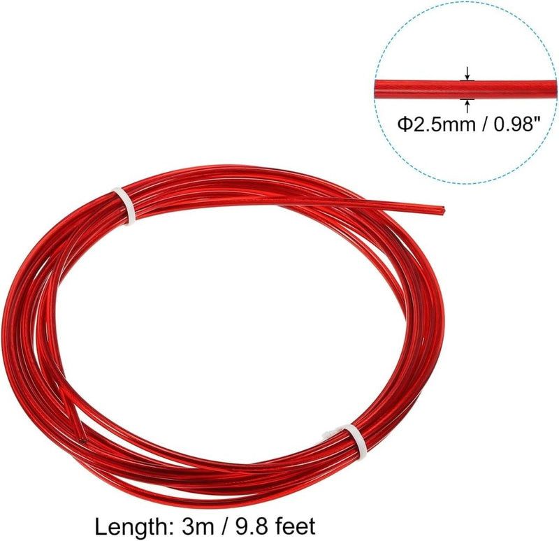 Laad afbeelding in Galerijviewer, Speed jump rope vervangingskabel 3 meter x 2,5 mm rood – springtouw kabel – fitness accessoires - happygetfit.com
