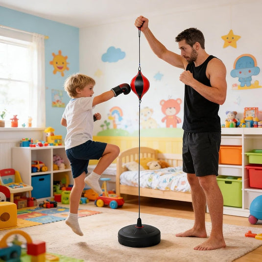 Speed Punch Bag, Leather Speed Ball, Hanging Boxing Punching Ball, Boksballen voor Gym MMA Boksen Sport Punch Bag Volwassen, Double End Boksen Punchingball, Training Speedball Set - happygetfit.com