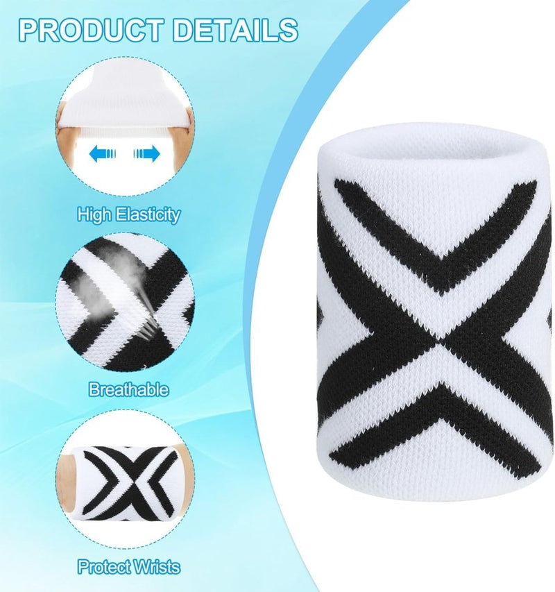 Załaduj obraz do przeglądarki galerii, Sport polszweetbanden 2 stuks voor dames en heren – absorberende polsbandjes – fitness accessoires - happygetfit.com
