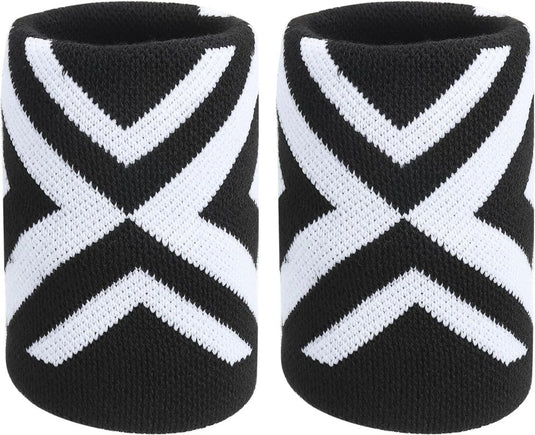 Sport polszweetbanden 2 stuks voor dames en heren – absorberende polsbandjes – fitness accessoires - happygetfit.com