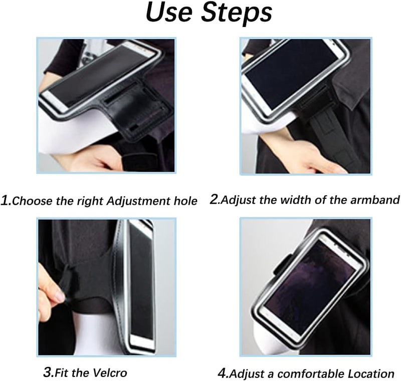 Laad afbeelding in Galerijviewer, Sportarmband, universeel, verstelbaar, hardlopen, armband, smartphone hardlopen, compatibel met telefoon tot 16,5 cm, voor joggen, fitnessstudio, fietsen, wandelen - happygetfit.com
