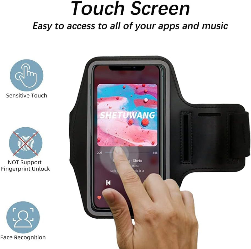 Laad afbeelding in Galerijviewer, Sportarmband, universeel, verstelbaar, hardlopen, armband, smartphone hardlopen, compatibel met telefoon tot 16,5 cm, voor joggen, fitnessstudio, fietsen, wandelen - happygetfit.com
