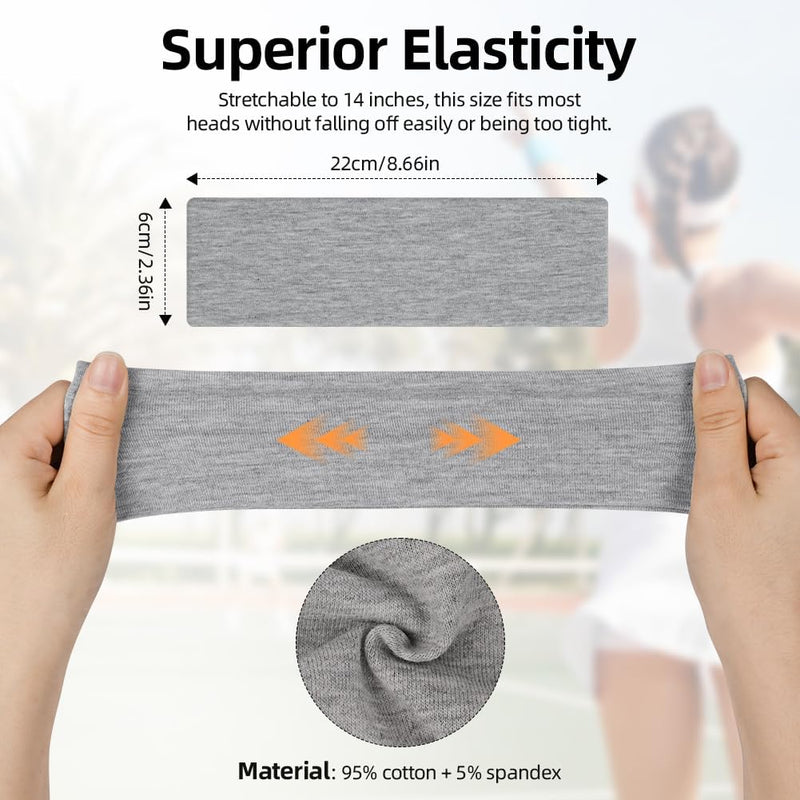 Bild im Galerie-Viewer laden, Sporthoofdbanden 8 stuks van elastisch polyester met antislip pasvorm voor hardlopen yoga en fitness – zweetabsorberende haarbanden – sportbandana - happygetfit.com
